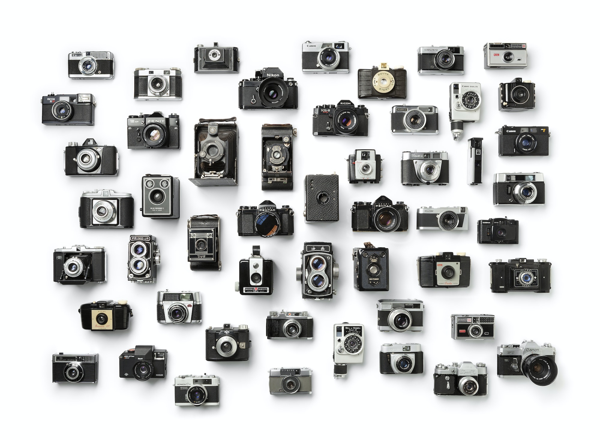 Collection of vintage analog camera's